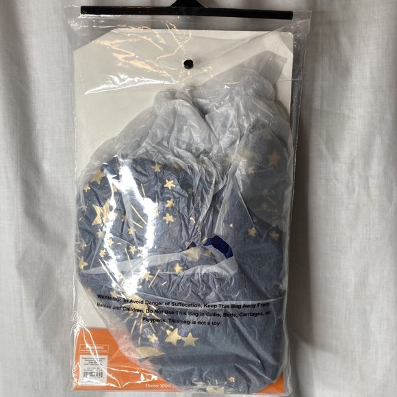 Kids Navy Moonlight Witch Halloween Costume with Hat Large 12-14 Wizard Dress Up - Picture 3 of 7